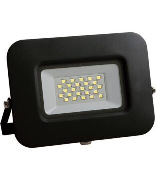 ΠΡΟΒΟΛΕΑΣ LED 20W SMD ΒΑΣΗ 360° ΜΑΥΡΟΣ IP65 4000K PLUS