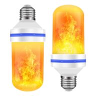 Λάμπα LED E27 Summer Flame Flickering Fire Burning Effect Peaceful Romantic and Relax 9W 450lm 320° AC 85-265V με 4 Λειτουργίες Εφέ και Αναστροφή Φλόγας Θερμό Λευκό 1800K