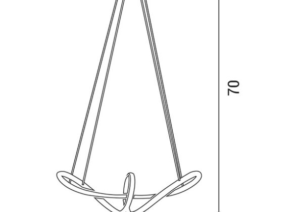 ΦΩΤΙΣΤΙΚΟ ΚΡΕΜΑΣΤΟ LED 42W Φ670x200x200 4000Κ ΝΙΚΕΛ