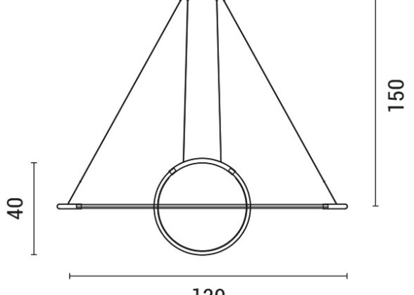 ΦΩΤΙΣΤΙΚΟ ΚΡΕΜΑΣΤΟ ΓΡΑΜΜΙΚΟ LED 45W 3000Κ 120x150 ΧΡΥΣΟ