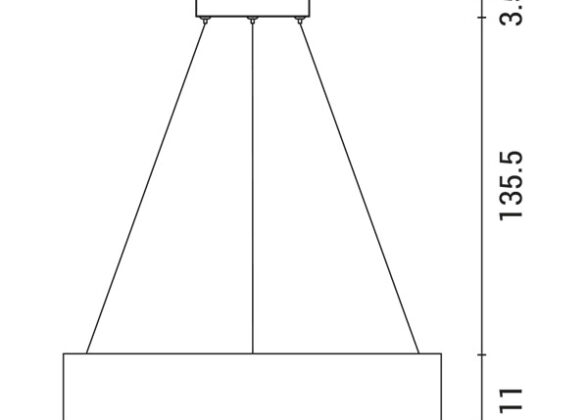 ΦΩΤΙΣΤΙΚΟ ΚΡΕΜΑΣΤΟ ΣΤΡΟΓΓΥΛΟ LED 40W 3000Κ Φ60x15 ΜΑΥΡΟ