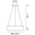 ΦΩΤΙΣΤΙΚΟ ΚΡΕΜΑΣΤΟ ΤΕΤΡΑΓΩΝΟ LED 30W 3000Κ 45x45x15 ΜΑΥΡΟ