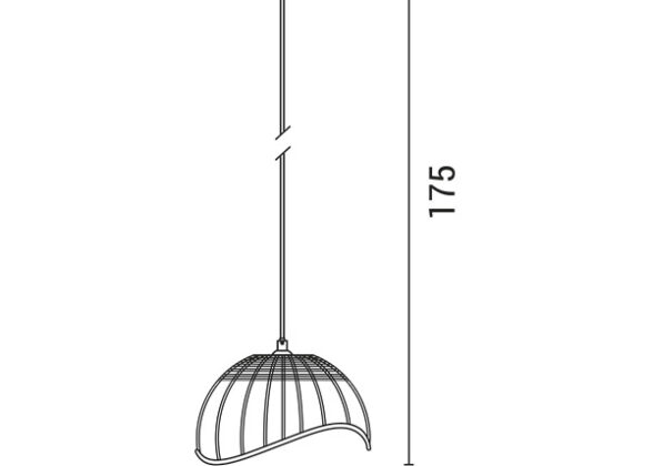 ΦΩΤΙΣΤΙΚΟ ΚΡΕΜΑΣΤΟ ΜΟΝΟΦΩΤΟ Ε27 MAX 40W D30*H175cm RATTAN