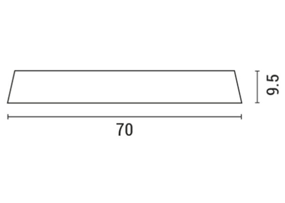 ΠΛΑΦΟΝΙΕΡΑ LED 60W Φ700x90 3000Κ ΛΕΥΚΗ/ΜΠΡΟΝΖΕ