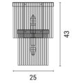 ARTE ILLUMINA ΑΠΛΙΚΑ ΤΟΙΧΟΥ 2xΕ14 25x43 ΧΡΥΣΟ