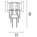 ΑΠΛΙΚΑ ΤΟΙΧΟΥ 2xΕ14 22x40 ΧΡΥΣΟ