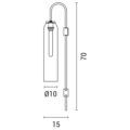 ΑΠΛΙΚΑ ΤΟΙΧΟΥ Ε27 10x70 ΔΙΑΦΑΝΟ/ΧΡΥΣΟ
