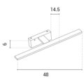 ΦΩΤΙΣΤΙΚΟ ΠΙΝΑΚΟΣ 10W 3000K 48x6x14.5 ΝΙΚΕΛ