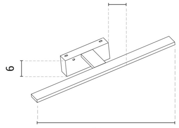 ΦΩΤΙΣΤΙΚΟ ΠΙΝΑΚΟΣ 10W 3000K 48x6x14.5 ΝΙΚΕΛ