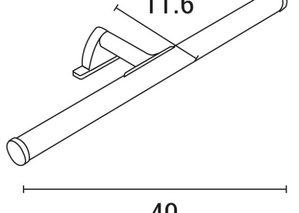 ΦΩΤΙΣΤΙΚΟ ΜΠΑΝΙΟΥ 6W 3000K 400x116x53 IP44 ΝΙΚΕΛ