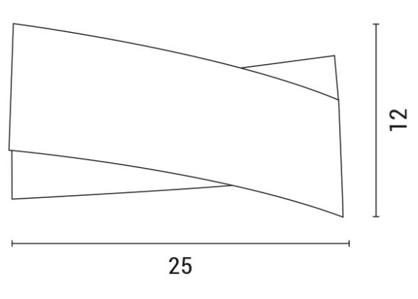 ΑΠΛΙΚΑ ΤΟΙΧΟΥ LED 12W 250X120X80 3000K "XL" ΛΕΥΚΟ