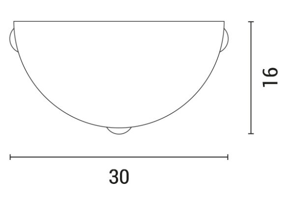 ΑΠΛΙΚΑ ΤΟΙΧΟΥ "ERIS" Φ30 Ε27 ΜΕΛΙ/ ΜΠΡΟΝΖΕ