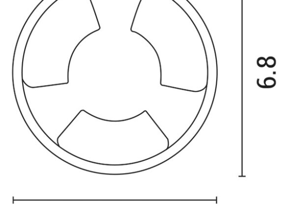 ΦΩΤΙΣΤΙΚΟ ΔΑΠΕΔΟΥ ΕΞΩΤΕΡΙΚΟ 3F LED 3W IP65 12V Φ68X24mm ΜΑΥΡΟ PRO