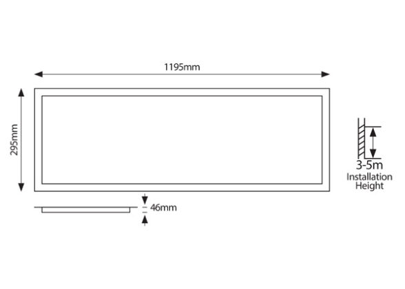 ΦΩΤΙΣΤΙΚΟ BACKLIGΗΤ UGR19 120X30 45W 6500Κ 220-240V ΛΕΥΚΟ