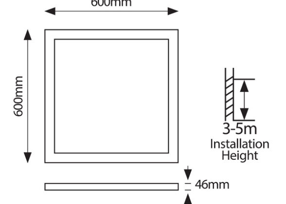 ΦΩΤΙΣΤΙΚΟ ΕΞΩΤΕΡΙΚΟ BACKLIGΗΤ UGR19 60X60 48W 6500Κ 220-240V ΛΕΥΚΟ