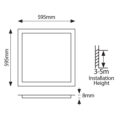 ΦΩΤΙΣΤΙΚΟ PANEL LED 60X60 40W 3000Κ ΛΕΥΚΟ PLUS