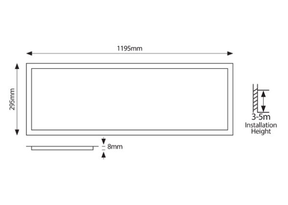 ΦΩΤΙΣΤΙΚΟ PANEL LED 120X30 40W 6500Κ UGR<19 ΛΕΥΚΟ PLUS