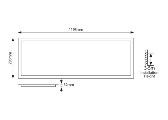 ΦΩΤΙΣΤΙΚΟ BACKLIGΗΤ UGR16 120X30 27-34-40-45W 6500Κ 220-240V ΛΕΥΚΟ