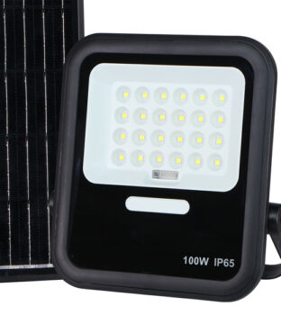 ΠΡΟΒΟΛΕΑΣ LED 100W SMD ΗΛΙΑΚΟΣ 4000K IP65 ΜΑΥΡΟΣ PLUS