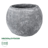 Τσιμεντένιο Κασπώ Γλάστρα – Flower Pot Γκρι Φ18.5cm x Υ14.5cm