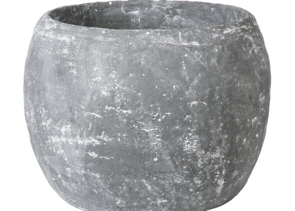 Τσιμεντένιο Κασπώ Γλάστρα - Flower Pot Γκρι Φ23.5cm x Υ18cm