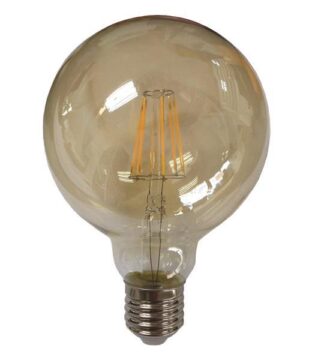 ΛΑΜΠΑ LED ΓΛΟΜΠΟΣ G95 FILAMENT 8W Ε27 2400K 220-240V GOLD GLASS DIMMABLE