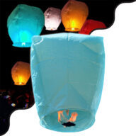 Ιπτάμενο Φαναράκι – Sky Lantern για Δεξιώσεις – Γιορτές – Τιρκουάζ Φ40 x Υ70cm