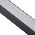 Γραμμικό Φωτιστικό Τοίχου - Απλίκα Linear LED CCT 72W 8600lm 120° AC 220-240V Μ120 x Π5.5 x Υ7cm - Εναλλαγή Φωτισμού μέσω Τηλεχειριστηρίου All In One Ψυχρό 6000k+Φυσικό 4500k+Θερμό 2700k Dimmable - Μαύρο - 3 Years Warranty