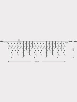 ΒΡΟΧΗ, 144 LED 5mm, 230V, ΕΠΕΚΤΑΣΗ ΕΩΣ 8, ΠΡΟΕΚΤΑΣΗ ΠΑΡΟΧΗΣ 150cm, ΠΡΑΣΙΝΟ ΚΑΛΩΔΙΟ, ΚΑΟΥΤΣΟΥΚ, ΛΕΥΚΟ LED, 300cmx60cm, ΙΡ65