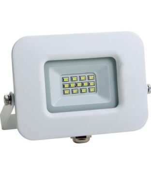 ΠΡΟΒΟΛΕΑΣ LED 10W SMD ΒΑΣΗ 360° ΛΕΥΚΟΣ IP65 4000K PLUS