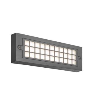 ΦΩΤΙΣΤΙΚΟ ΤΟΙΧΟΥ  LED 6W 255x30x90 3CCT IP65 ΓΡΑΦΙΤΗΣ "SENARIO"