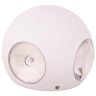 ΦΩΤΙΣΤΙΚΟ ΤΟΙΧΟΥ ΣΤΡΟΓΓΥΛΟ LED 8W Φ100×94 3000K IP65 ΛΕΥΚΟ PLUS