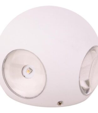 ΦΩΤΙΣΤΙΚΟ ΤΟΙΧΟΥ ΣΤΡΟΓΓΥΛΟ LED 8W Φ100×94 3000K IP65 ΛΕΥΚΟ PLUS