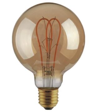 ΛΑΜΠΑ LED G125 FILAMENT "DECOR" 5W E27 2000K 220-240V DIMMABLE GOLD