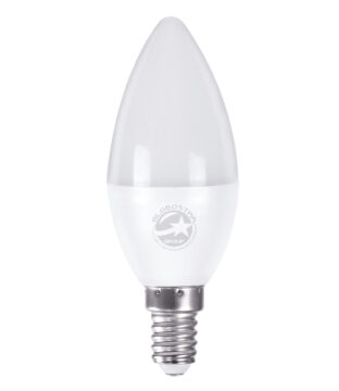 Λάμπα LED E14 C37 Κεράκι 4W 400lm 260° AC 220-240V IP20 Φ3.7 x Υ10cm Ψυχρό Λευκό 6000K – 3 Years Warranty