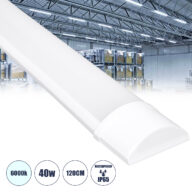 LED Γραμμικό Βιομηχανικό Φωτιστικό Tri-Proof 120cm 40W 3806lm 120° AC 220-240V Αδιάβροχο IP65 Μ120 x Π7.5 x Υ2.5cm Ψυχρό Λευκό 6000K