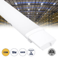 LED Γραμμικό Βιομηχανικό Φωτιστικό Tri-Proof 60cm 18W 1936lm 120° AC 220-240V Αδιάβροχο IP65 Μ60 x Π6 x Υ4cm Θερμό Λευκό 2700K – 3 Years Warranty