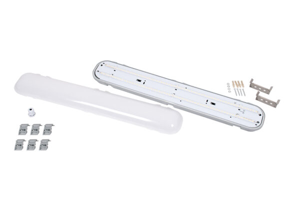 LED Γραμμικό Βιομηχανικό Φωτιστικό Tri-Proof 60cm 24W 2690lm 120° AC 220-240V Αδιάβροχο IP65 Μ60 x Π10.5 x Υ8cm Θερμό Λευκό 2700K - 3 Years Warranty