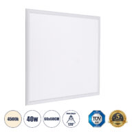 Χωνευτό LED Panel Milky Super Slim 60x60cm 40W 3800lm 120° CRI≥80Ra UGR<19 AC 220-240V IP20 Μ60 x Π60 x Υ1.5cm – Φυσικό Λευκό 4500K – TÜV Certified Driver – 5 Years Warranty