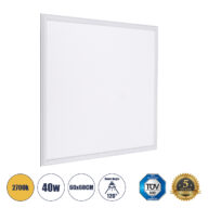 Χωνευτό LED Panel Milky Super Slim 60x60cm 40W 3600lm 120° CRI≥80Ra UGR<19 AC 220-240V IP20 Μ60 x Π60 x Υ1.5cm – Θερμό Λευκό 2700K – TÜV Certified Driver – 5 Years Warranty