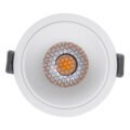 Χωνευτό LED Spot Downlight TrimLess Φ8.4cm 10W 1250lm 38° AC 220-240V IP20 Φ8.4 x Υ5.9cm - Στρόγγυλο - Λευκό & Anti-Glare HoneyComb - Θερμό Λευκό 2700K - Bridgelux COB - 5 Years Warranty