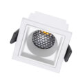 Χωνευτό LED Spot Downlight TrimLess Μ6.4xΠ6.4cm 7W 910lm 38° AC 220-240V IP20 Μ6.4 x Π6.4 x Υ4.9cm - Τετράγωνο - Λευκό & Anti-Glare HoneyComb - Φυσικό Λευκό 4500K - Bridgelux COB - 5 Years Warranty