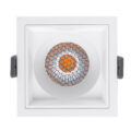 Χωνευτό LED Spot Downlight TrimLess Μ8.4xΠ8.4cm 10W 1250lm 38° AC 220-240V IP20 Μ8.4 x Π8.4 x Υ5.9cm - Τετράγωνο - Λευκό & Anti-Glare HoneyComb - Θερμό Λευκό 2700K - Bridgelux COB - 5 Years Warranty