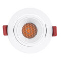 Χωνευτό LED Spot Downlight TrimLess Φ8.5cm 10W 1250lm 38° AC 220-240V IP20 Φ8.5 x Υ6.6cm - Στρόγγυλο - Κινούμενο - Λευκό & Anti-Glare HoneyComb - Θερμό Λευκό 2700K - Bridgelux COB - 5 Years Warranty