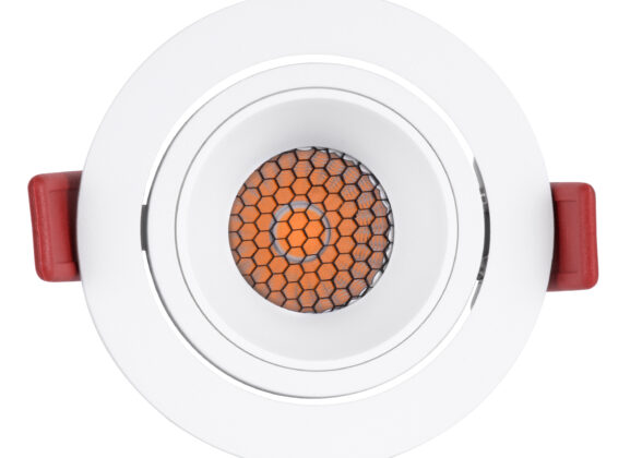 Χωνευτό LED Spot Downlight TrimLess Φ8.5cm 10W 1250lm 38° AC 220-240V IP20 Φ8.5 x Υ6.6cm - Στρόγγυλο - Κινούμενο - Λευκό & Anti-Glare HoneyComb - Θερμό Λευκό 2700K - Bridgelux COB - 5 Years Warranty