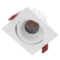 Χωνευτό LED Spot Downlight TrimLess Μ8.5xΠ8.5cm 10W 1250lm 38° AC 220-240V IP20 Μ8.5 x Π8.5 x Υ6.6cm - Τετράγωνο - Κινούμενο - Λευκό & Anti-Glare HoneyComb - Θερμό Λευκό 2700K - Bridgelux COB - 5 Years Warranty