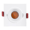 Χωνευτό LED Spot Downlight TrimLess Μ8.5xΠ8.5cm 10W 1250lm 38° AC 220-240V IP20 Μ8.5 x Π8.5 x Υ6.6cm - Τετράγωνο - Κινούμενο - Λευκό & Anti-Glare HoneyComb - Θερμό Λευκό 2700K - Bridgelux COB - 5 Years Warranty