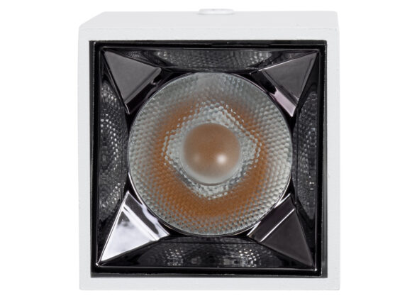 Επιφανειακό LED Spot Downlight TrimLess 3W 405lm 36° AC 220-240V IP20 Μ4.2 x Π4.2 x Υ6.6cm - Λευκό με Κάτοπτρο Χρωμίου - Θερμό Λευκό 2700K - Bridgelux High Lumen Chip Gen2 - TÜV Certified Driver - 5 Years Warranty