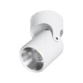 Επιφανειακό Κινούμενο Spot Downlight LED 10W 1300lm 24° AC 220-240V IP20 Φ9cm x Υ16cm - Στρόγγυλο - Λευκό - Φυσικό Λευκό 4500K - Bridgelux COB - TÜV Certified Driver - 5 Χρόνια Εγγύηση