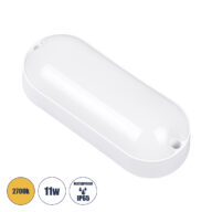 LED Πλαφονιέρα Οροφής – Τοίχου Οβάλ 11W 918lm 150° AC 220-240V Αδιάβροχο IP65 Μ17 x Π7 x Υ4.5cm Θερμό Λευκό 2700K – 3 Years Warranty